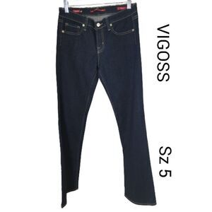 Vigoss Women's Jeans Sz 5 Venice Mid Rise Dark Denim Boot Cut Jeans 5 NWOT